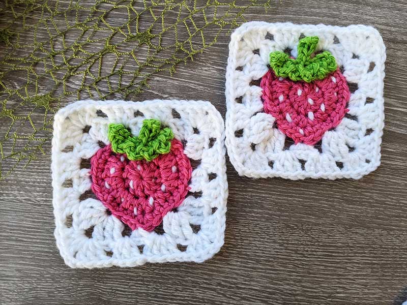 Lacy Strawberry Doily Square