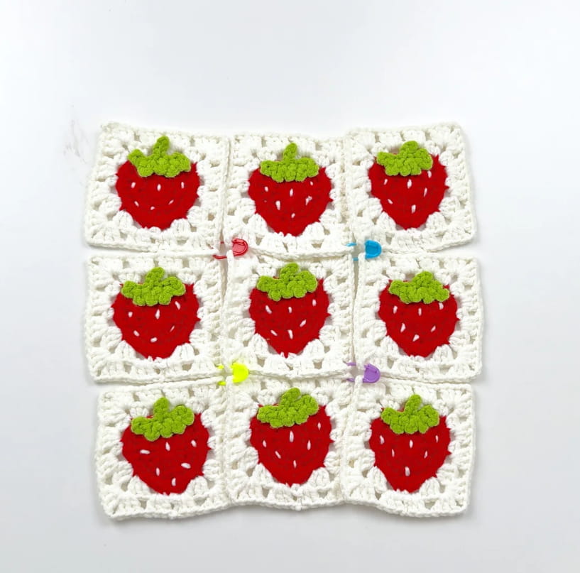 Solid Strawberry Square